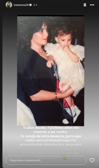 Irene Rosales ha querido recordar a su madre en Instagram.