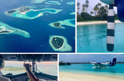 Experiencia del viaje en hidroavión hasta el resort