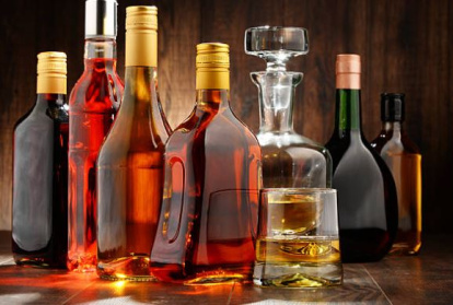 Botellas de bebidas alcohólicas