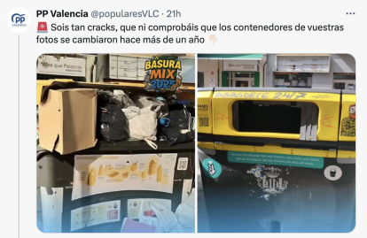 Respuesta del PP al vídeo de Compromís sobre la limpieza en Valencia