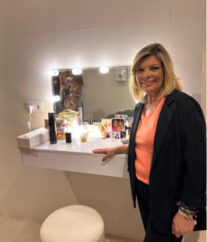 Terelu en su camerino al finalizar la representación de