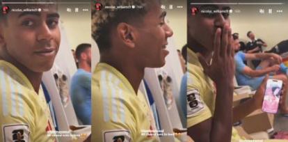Nico Williams dejó al descubierto más de la cuenta al grabar a Lamine Yamal.