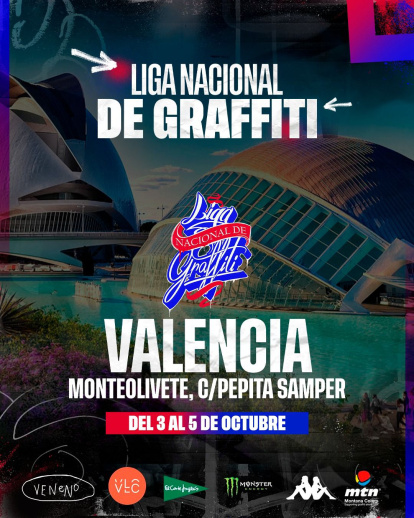 Cartel de la Liga Nacional del Graffiti en Valencia