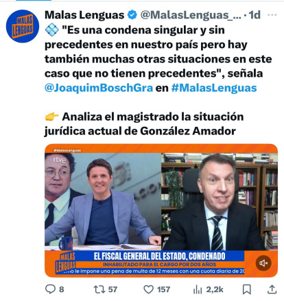 Joaquim Bosch, en Malas Lenguas