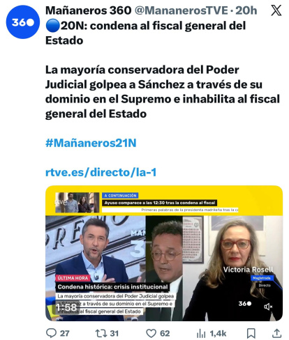 Victoria Rosell, en mañaneros con Javier Ruiz
