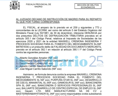 La denuncia 'anonimizada'