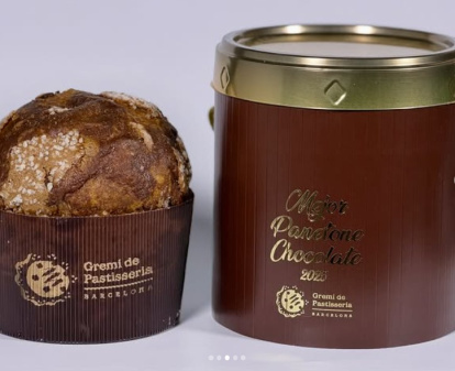 Mejor panettone artesano de chocolate de la Pastelería @cal_jan