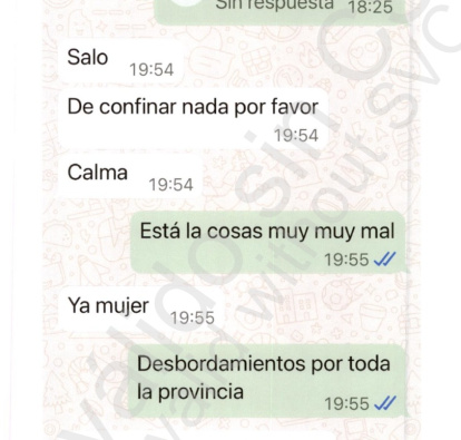 Conversación entre la consellera de Emergencias Salomé Pradas y el jefe de Gabinete de Carlos Mazón