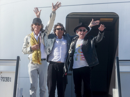 The Rolling Stones llegando a Madrid en 2022