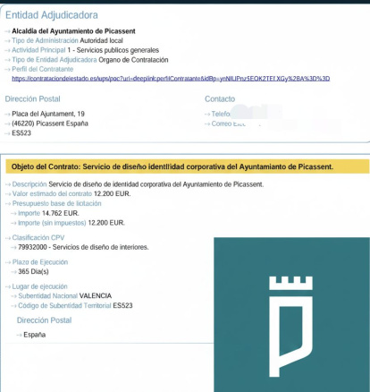 Contrato de la nueva imagen corporativa de Picassent