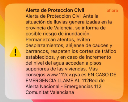 EsAlert mandado al sur del literal de Valencia por alerta roja por lluvias