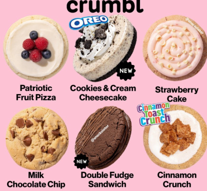 Crumbl cookies, galletas con chips de chocolate con leche