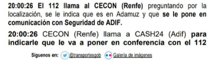 Comunicado oficial del Ministerio de Transportes