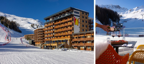 Dormir a pie de pista, un lujo accesible en La Plagne.