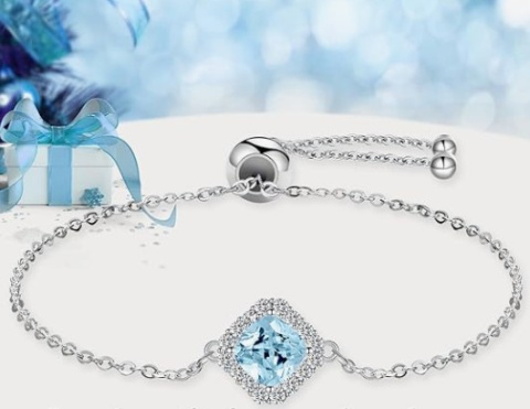 Pulera de plata 925 con adorno de cristal