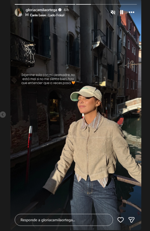 Gloria Camila ha reaparecido en redes con una imagen inédita de su viaje a Venecia con Álvaro García.