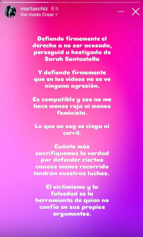 Instahistorie de la exjefa de gabinete de Íñigo Errejón
