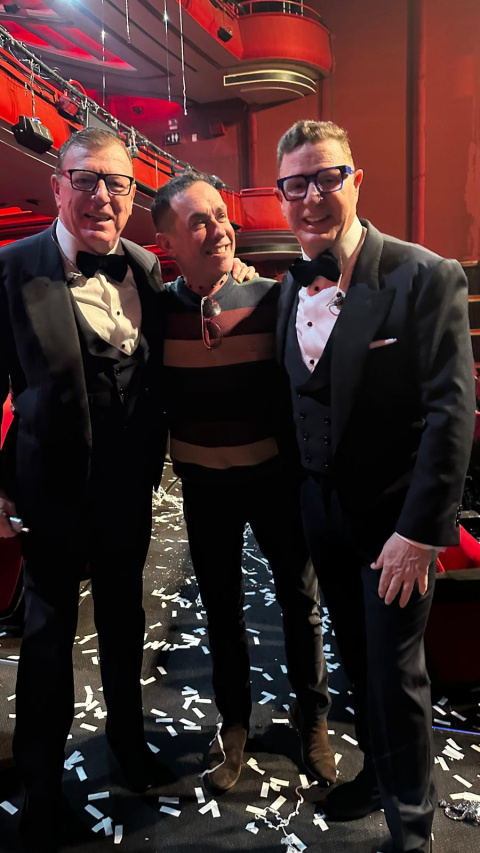 César y Jorge Cadaval, con el autor de este artículo