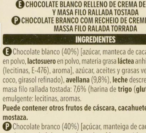 Chocolate blanco Fussion Hacendado