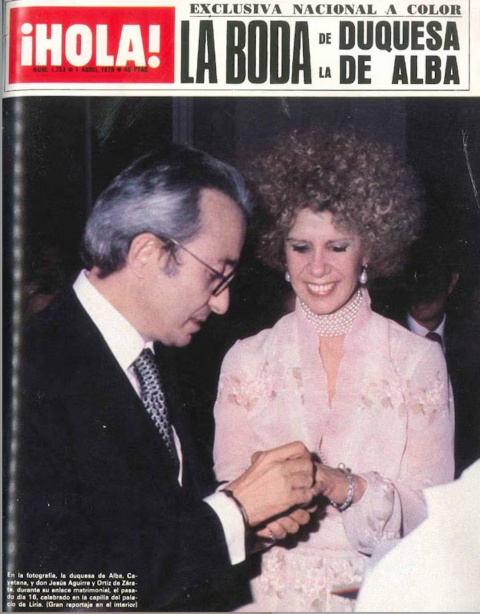 Boda de Jesús Aguirre y Cayetana de Alba.