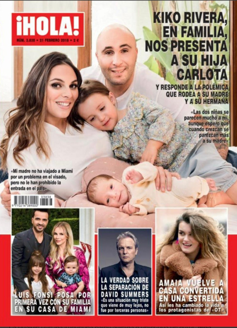 Irene Rosales, Kiko Rivera y sus hijas en la portada de 