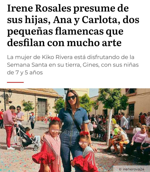 Irene Rosales posando con sus dos hijas.