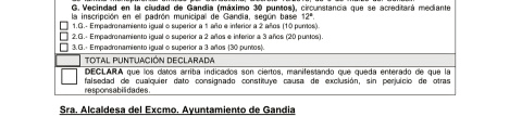 Solicitud de acceso a la vivienda del Ayuntamiento de Gandía