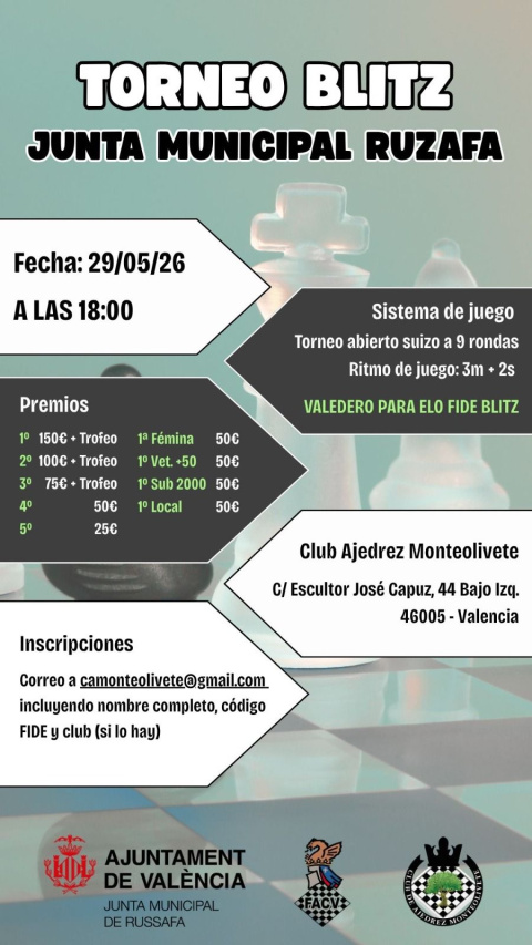 Cartel del torneo de ajedrez