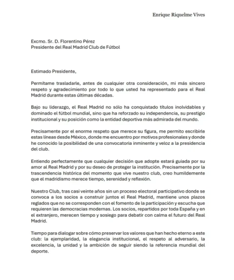 Carta de Riquelme