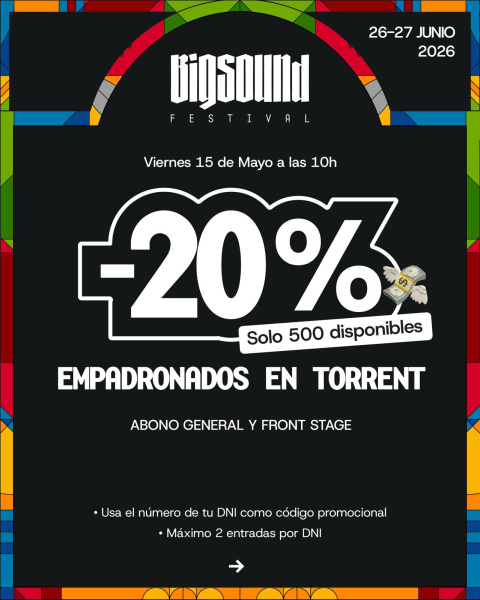Los vecinos de Torrent disfrutarán de descuentos en el Bigsound.