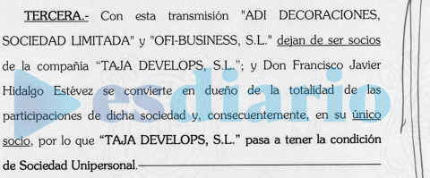 Compra de Taja el grupo Serrano por Villarejo. 