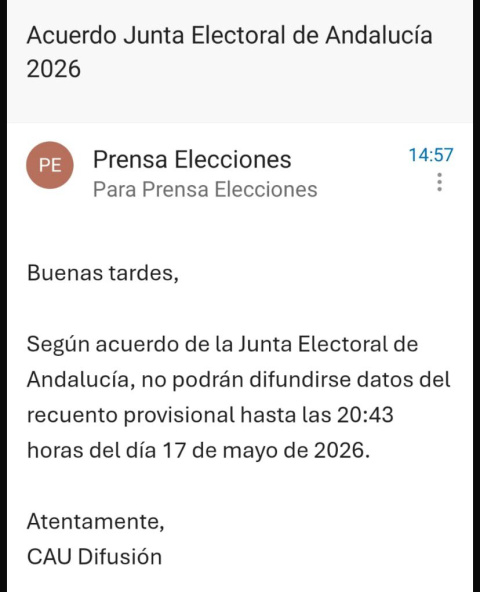 El mensaje de la Junta Electoral