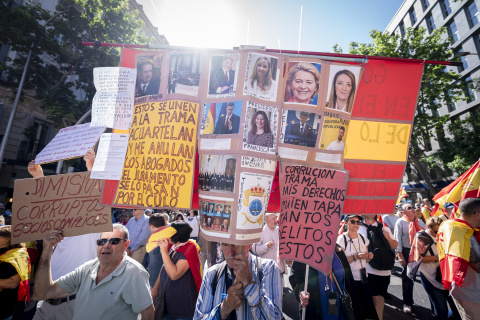 Una imagen de la marcha contra el Ejecutivo