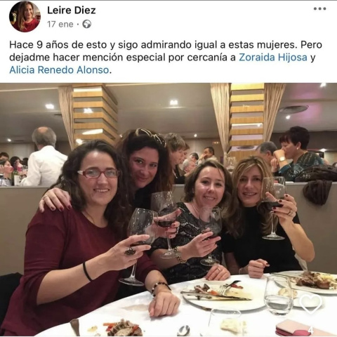 Post de Facebook de Leire Díez