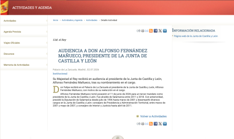 Agenda Casa Real