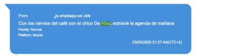 Mensaje de Zapatero a Gertrudis sobre el novio de su hija Alba