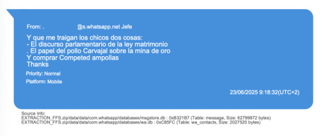 Mensaje de Zapatero a Gertrudis sobre la mina de oro y El Pollo Carvajal