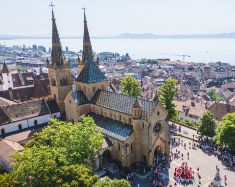 Neuchâtel, elegante escenario para los Castellers de Barcelona.