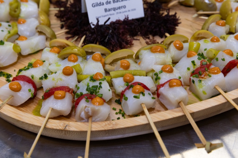 ¡Qué pinta las gildas de bacalao!