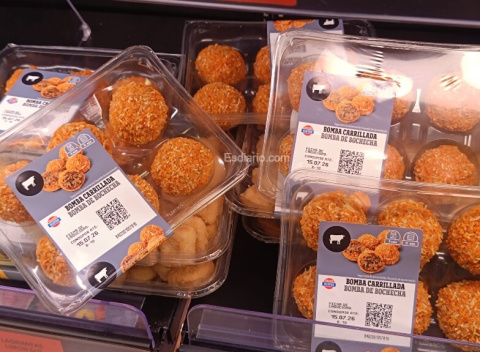 Bombas de carrillada empanada en Mercadona