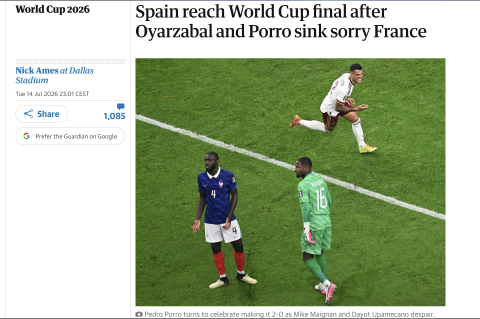 Portada de The Guardian