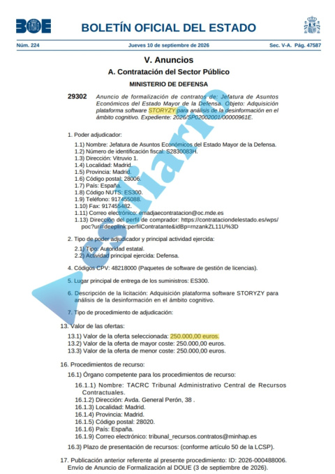 Adjudicación del Software STORYZY