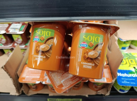 Postre de soja con caramelo Hacendado
