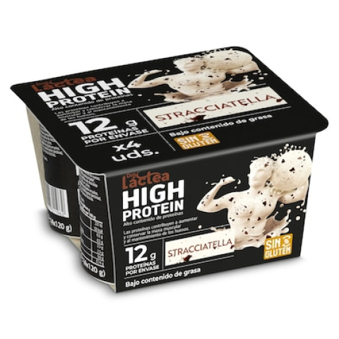Yogur de stracciatella alto en proteínas Dia Láctea 4 x 120 g