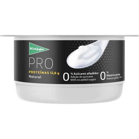 yogur con proteínas natural desnatado 0% m.g. 0% azúcares añadidos