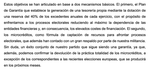 El 40º Congreso del PSOE explicó así la finalidad de los microcréditos