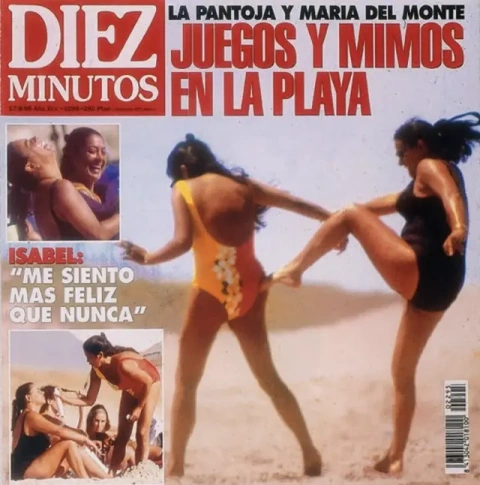 La mítica portada de Isabel Pantoja y María del Monte en 'Diez Minutos'.