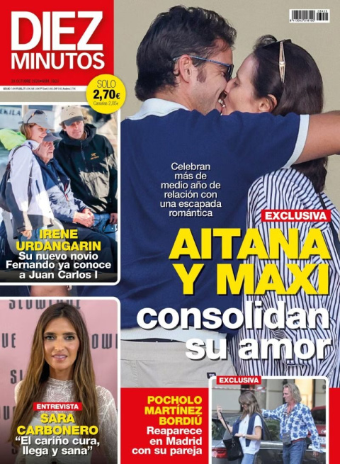 Aitana Sánchez Gijón y Maxi Iglesias en portada de 'Diez Minutos'.