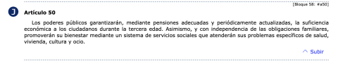 Artículo 50 de la Constitución Española