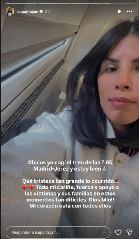 Isa Pantoja quiso tranquilizar a sus seguidores.
